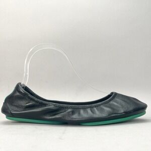 Tieks Gavrieli Womens 7 Ballet Flats‎ Shoes Black Leather Slip On Comfy Travel